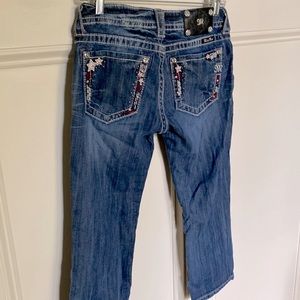 Miss Me Patriotic capri jeans embellished with stars